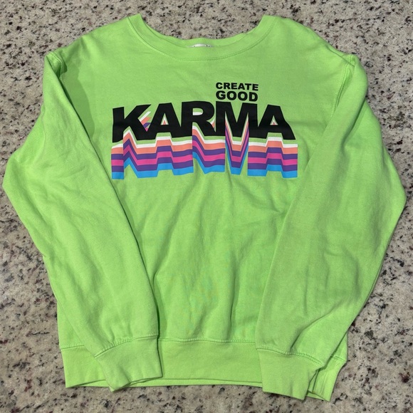 Wound Up Create Good Karma sweatshirt size S - Picture 1 of 4
